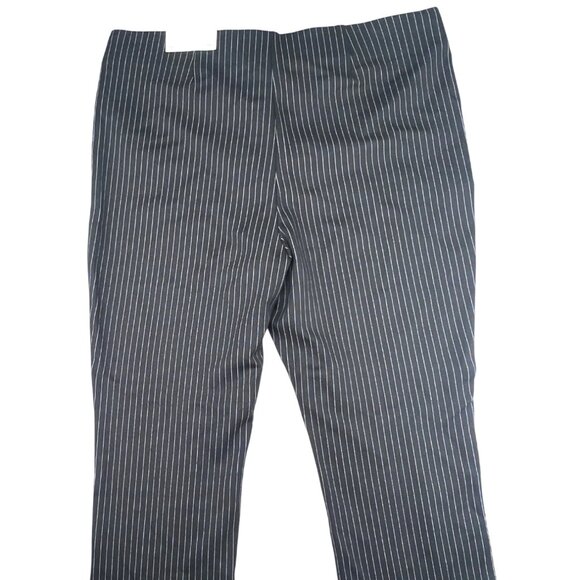 Chicos So Slimming Juliet Straight Leg Pinstripe Pants 16P Black & White - Picture 15 of 16